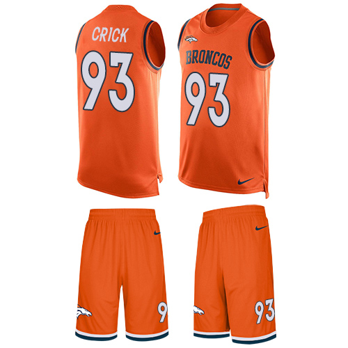 Men's Limited Jared Crick Nike Jersey Orange - #93 Tank Top Suit NFL Denver Broncos